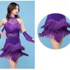 Stage Draag Belly Dance Tassels Jurken Sexy Vrouwen Kleding Kostuumdansers Vitaliteit Rave Dancer Outfit Festival