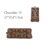 Moldes Molde de chocolate de silicona 14 formas herramientas de hornear para hornear mojado de pastel antiadherente gelatina y caramelo 3d DIY Mejores herramientas