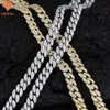 Lifeng Fashion Custom Jewelry Selling Gold Cuban Link Chain 925 Sterling Silver White Yellow Hip Hop Cuban Chain Halsband