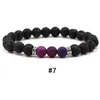 Nieuwe aankomst 7 kleuren Chakra Men Lava Rock Bracelet 8mm Zwart natuurlijke vulkanische genezende energie Stone Yoga Bangle voor vrouwen Fashion Drop DHZ5C