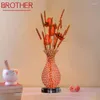 Lampes de table Brother Vase moderne lampe à la mode Art noir Iiving chambre chambre à cou fond