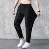 Herrenhosen Sommer Reißverschluss Pocket Mens Sporthosen atmungsaktiv und schnell trocknend elastischer Nylon Casual Trackhose Ligatisiert gerade Sport Pantl2404