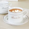 Mugs European Ceramic Coffee Cup Set Creative Mug With Gilt Edged Handy Gift