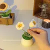 Flores decorativas de girassol lírio maconha de lírio lírio à mão Simulação de flor falsa decoração de lã Tabela de presente acabada