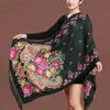 Sjalar 2023 broderi sjalar kvinnlig designer kvinnor vinter halsduk pashmina blommor bufandas foulard varm hijab wraps rese stenar d240426
