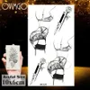 Tattoo Transfer Sexy Dance Girl Women Adult Temporary Tattoos Sticker Body Art Shoulder Tatoo Paper Disposable Water Transfer Fake Tattoo Paste 240426