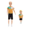 NIEUWE AMERIKAANSE DOP FAMILY PARIEN Kind Set 7 inch en 5 inch poppen Mix and Match Top en Pants Children's Toy Mini Doll Accessories