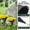 Vases Cemetery Flower Stand Container décor de grave support en plastique en plastique Vase Ground Pots