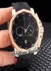 New Admiral039s Cup Seafender 75323191 Miyota Quartz Chronograph Mens Watch Rose Gold Black Dial Black Rubber Watches Puretim6630398