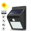 Dekorationer Hot Sale 20 ~ 30 LED Solar Light Wireless Sensor Waterproof Solar Wall Lamp Outdoor Motion Garden Decoration Spotlights