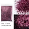 Brilho 4 saco*50g de tinta unhas roxa Glitter pó decoração de decoração a granel mistura de lantejoulas hexagon de lantejoulas para suprimentos de design de bricolage