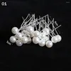 20pcs Bridal U-shaped Pin Metal Barrette Clip Hairpins Rhinestone Pearl Women Hair Accessories Wedding Hairstyle Design Tools