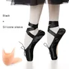 Scarpe da ballo satinate ballet pointe girls ladies ballerina performance professionali con silicone toe pad 3 colori