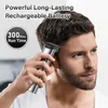 Hårtrimmer Sejoy Professional Mens USB Cordless Beard Electric Razor Scissor Beauty Kit Q240427