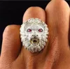 Heren Lion Head Rings Alloy Luxe ringen Woeste Golden Lion Finger Ring Biker Gothic Knight Punk mannelijke sieraden Gifts9838337