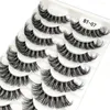 Faux cils 10 paires extensions réutilisables bande transparente douce volume long volume super vapeur 3d vison 13-25 mm