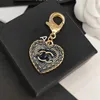 Designer Blue Heart Gold Keychain Key Chains & Ring Holder Double Letter Brand Designers Keychains For Porte Clef Gift Men Women Car Bag Pendant Fashion Accessories