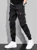 Мужские брюки в целом Mens Fashion Pin ins Super Fire Loose Black Mens Casual Pantsl2404