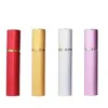 1PCS 6 Color Metal Case Verre Tank Perfume bouteille de buse en aluminium Rempilable Bouteille Parfum Récipient en verre cosmétique 12ml