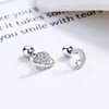 Stud Silver Color Screw Back Helix Piercing Stud Earrings For Women Cubic Zirconia 925 Silver Needles Cartilage Earring Jewelry 2pcs d240426