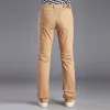 Pants Zyyong Spring New Fleared Pants Men's Business Casual Slim Bootcut Fleared White Brown Khaki Black Men byxor Size2838