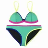 Dames badkleding ching yun bikini 2024 stijl zwempak push up dames strandkleding neopreen contrast stiksel sc006