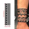 J50M Tattoo Transfer Zwart en witte arm Ring Geometrie Tijdelijke tattoo Men vrouwen halfarm persoonlijkheid dij waterdichte tattoo stickers 240426