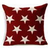 Pillow Star Cover Linen carré Chambre douce Famille El Car Decoration 45cmx45cm.