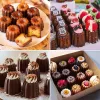 Moulds 15Cavity Canele Silicone Mold Nonstick Canneles Cake Pan Muffin Cupcake Baking Tray DIY Pudding Mousse Cake Decorating Tools