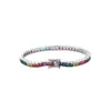 Hurtowa cena fabryczna 3x3 mm Rainbow Color Cz niestandardowy łańcuch tenisowy