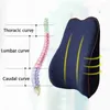 Pillow Chair Backrest Memory Foam Breathable Fabric Lumbar Pad Relieve Low Back Pain