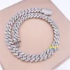 Bling 18k Gold plattiert 925 Silber vereisere Diamant Moissanit Hip Hop Jewelry Men Custom Cuban Link Chain Halskette