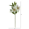 Decoratieve bloemen Ruburn Lily Artificial Flower (set van 2) Witte geschenken voor vriendjes