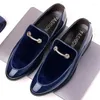 Casual Shoes Men Leather Luxurious Business Oxford Breathable Patent Formal Oversized Office Weddings