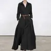 Basic Casual Dresses Office Lady Dress Chic Anti-Pilling Autumn Dress Casual Holiday Party A-Line Shirt Dress Streetwear