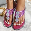 Casual Shoes Women's Flower Decor Flip Flops - Stylish Summer Flat Slide for Outdoor Beach Wear