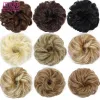 Chignon WTB Synthetic Bun Women's Messy Curly Fluffy Chignon Donut Elastic Hair Rope Rubber 1 Pieces Hair Band Updo Natural Fake Hair