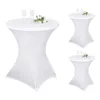 Table Cloth 3 PCS Elastic Cover Polyester For Bistro Reinforcement In The Foot Area Stretch Bar Tables