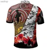 Herr t-shirts 2024 Summer Mens Indigenous Anzac Day Soldier Lightning 3D Print Short Sleeved T-shirt Top Camissaxw
