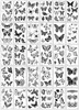 Tattoo -overdracht 30 stcs/lot 3D Butterfly Fake Tattoos Stickers For Woman Girls Black Transfer Tattoo Tijdelijke kleine schouderpols Body Tatouage 240426