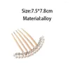 Hair Clips Rhinestone Comb Fashion Bridal Headpiece Pearl Crystal Headwear Jewelry Accessories Metal Bun Hairclips Girls