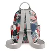 School Bags Women Floral Print Mini Backpack Flower Printing Shoulder Bag Preppy Waterproof Nylon Female Rucksack Purses For Girls