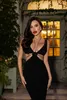 416 XXL 2024 Milan Runway Dress Spring Summer Mouwloze Halter Damesjurk Mode Mode Hoge kwaliteit Shijie