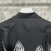 Camicie casual maschile hip hop di grandi dimensioni di grandi dimensioni delle Hawaii Scheletro Skeleton Ghost Claw Full Full Shirt Wacko Maria a maniche lunghe per uomini donne