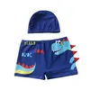 Criança de roupas de banho de criança vendendo baús de natação boxer boxer pequeno e grande cartoon dinossauros de cartoon clogodiles european garoto americano Bab otzav