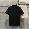 デザイナーメンズベーシックビジネスポロスTシャツファッションフランスブランドメンズTシャツ刺繍腕バンドレターバッジポロシャツショーツM-4XL