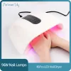 Kits High Power 96w Red Light Led Nail Lamp Two Hands Gel Uv Lamp Manicure Nail Polish Dryer Hine for Fast Drying All Gel Polish