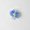 Fleurs décoratives faites à la main Blue Hortensia Headwear Supplies Hair Fleep Fleeping Hairpin Bridesmaid Romantic Séré