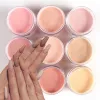 Liquids 1 Bottle Nude Color Acrylic Powder Light Red Flower Pattern Engraving Pigment Dust Nail Extension Professionals Dipping Powder