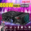 Wzmacniacz AK380/AK370 800W Wzmacniacz Power Audio Karaoke Wzmacniacz kina domowego 2 kanał Bluetooth Klasa D FM Wzmacniacze USB/SD Aux wejście